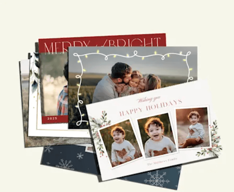 best holiday cards in a stack